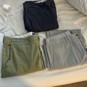 3 pairs of J. Crew chinos